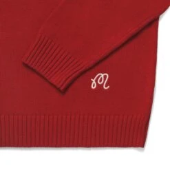 BUCKETS INTARSIA KNIT SWEATER -Fashion Starts Shop BucketsIntarsiaKnitSweaterRed3