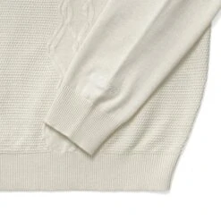 FRYE LONG SLEEVE KNIT POLO -Fashion Starts Shop FryeLSKnitPoloCream3