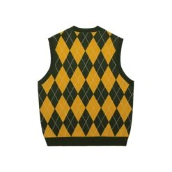 MALBON X PTM ARGYLE INTARSIA KNIT VEST -Fashion Starts Shop M 7911 PTM YELLOW 3