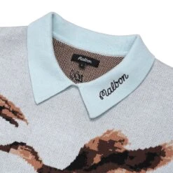 Malbon X 100 Thieves Buckshot Knit LS Polo 4 Malbon X 100 Thieves Buckshot Knit LS Polo -Fashion Starts Shop M 8504 MLT 2
