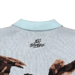 Malbon X 100 Thieves Buckshot Knit LS Polo 5 Malbon X 100 Thieves Buckshot Knit LS Polo -Fashion Starts Shop M 8504 MLT 3
