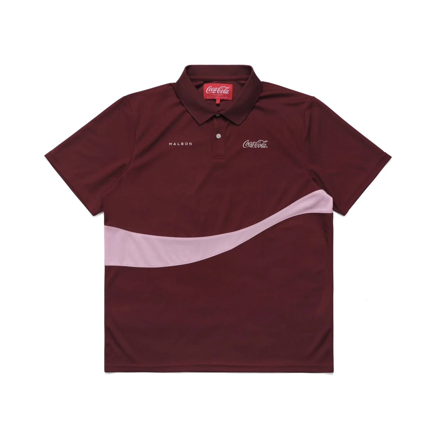 MALBON X COCA-COLA DRD PERFORMANCE PANELED PIQUE POLO MALBON X COCA-COLA DRD PERFORMANCE PANELED PIQUE POLO -Fashion Starts Shop M 8527 MAROON 1