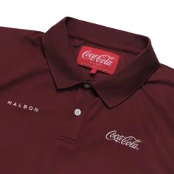 MALBON X COCA-COLA DRD PERFORMANCE PANELED PIQUE POLO 2 MALBON X COCA-COLA DRD PERFORMANCE PANELED PIQUE POLO -Fashion Starts Shop M 8527 MAROON 2