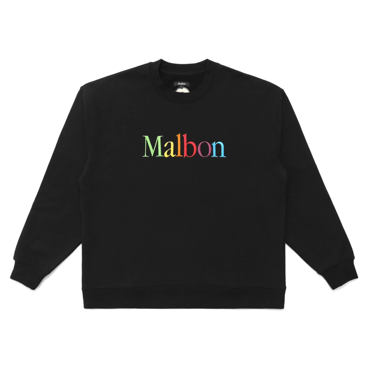 Malbon x Beams Rainbow Crewneck Malbon X Beams Rainbow Crewneck -Fashion Starts Shop M 8629 BLACK 1