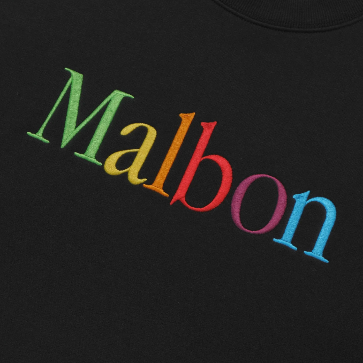 Malbon x Beams Rainbow Crewneck Malbon X Beams Rainbow Crewneck -Fashion Starts Shop M 8629 BLACK 2