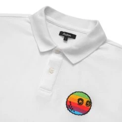 Malbon X Beams Rainbow Short Sleeve Polo 2 Malbon X Beams Rainbow Short Sleeve Polo -Fashion Starts Shop M 8631 WHITE 2