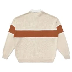 MALBON BLOCK LONG SLEEVE KNIT POLO -Fashion Starts Shop MalbonBlockLSKnitPoloCream3