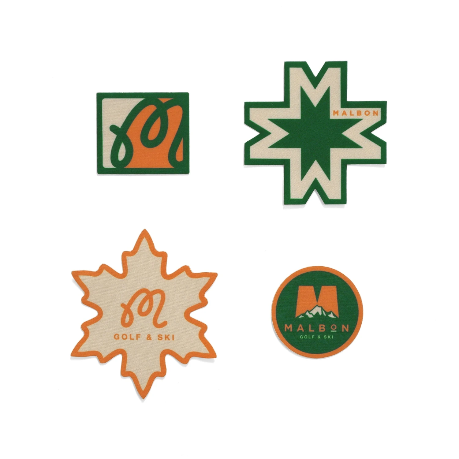 MALBON X NOSO GOLF AND SKI PATCHES (GREEN/ORANGE PACK) MALBON X NOSO GOLF AND SKI PATCHES (GREEN/ORANGE PACK) -Fashion Starts Shop