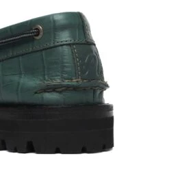 Malbon X Sperry Vibram Lug 3-Eye (MENS) -Fashion Starts Shop MalbonxSperry3EyeCrocBoatShoeGreen5