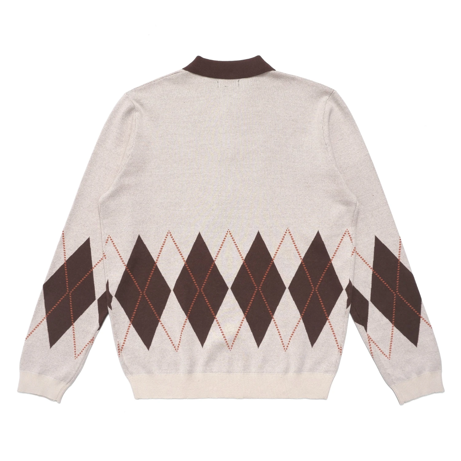 SELMA LONG SLEEVE KNIT POLO SELMA LONG SLEEVE KNIT POLO -Fashion Starts Shop SelmaLongSleeveKnitPoloCream3