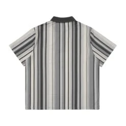 VERTICAL STRIPE JERSEY POLO -Fashion Starts Shop VerticalStripeJerseyPoloGrey3