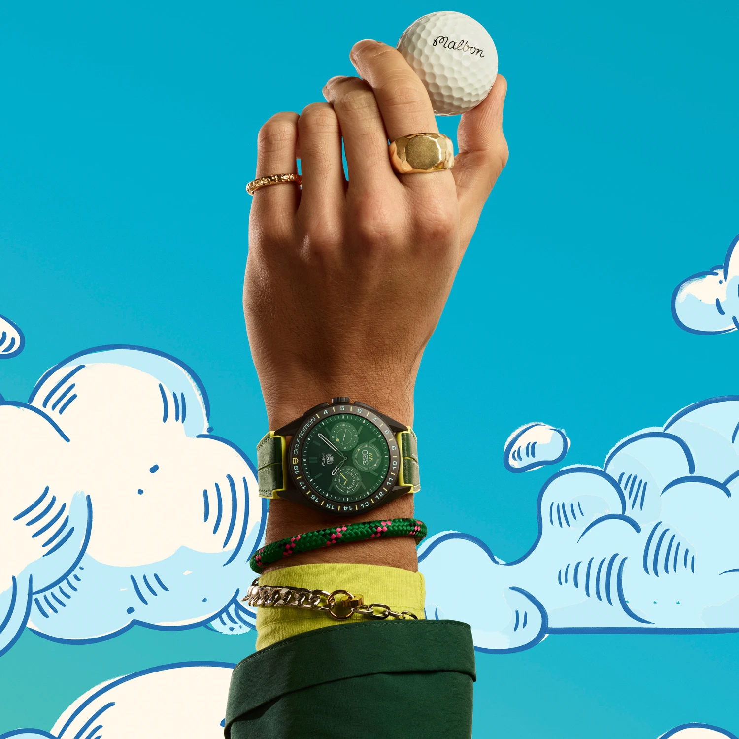 TAG HEUER CONNECTED CALIBRE E4 45 MM X MALBON GOLF EDITION TAG HEUER CONNECTED CALIBRE E4 45 MM X MALBON GOLF EDITION -Fashion Starts Shop watchpdp